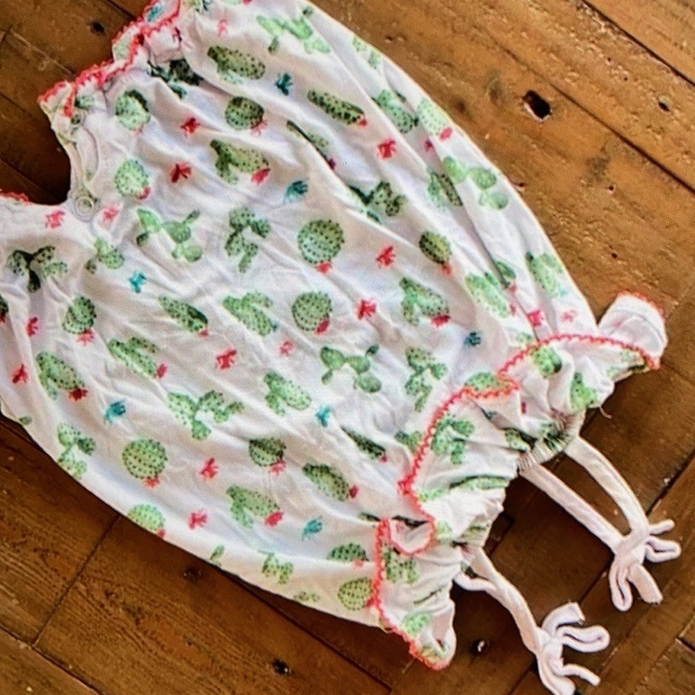 Bamboo viscose cactus print one piece